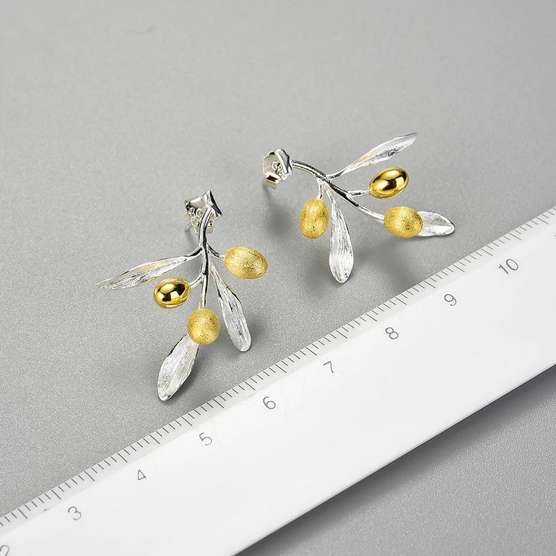 Olive Branches Earrings