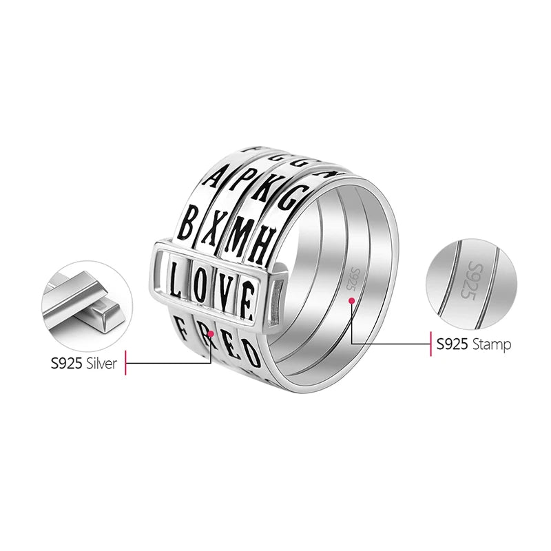 Creative Words Spinner Ring