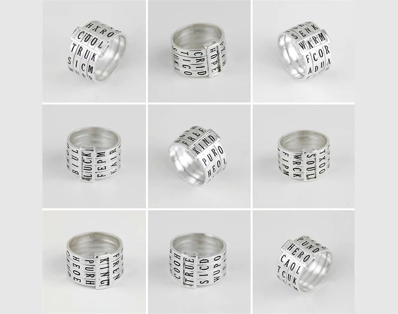 Creative Words Spinner Ring