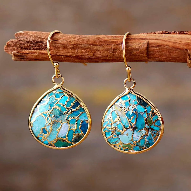 Be Sure - Turquoise Drop Earrings