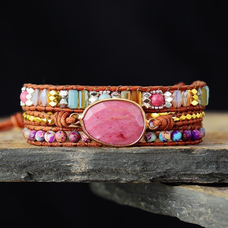 Contentment and Joy - Rhodonite Bracelet