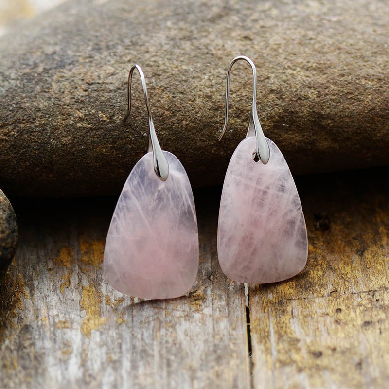 You are Loved - Rose Quartz Earrings