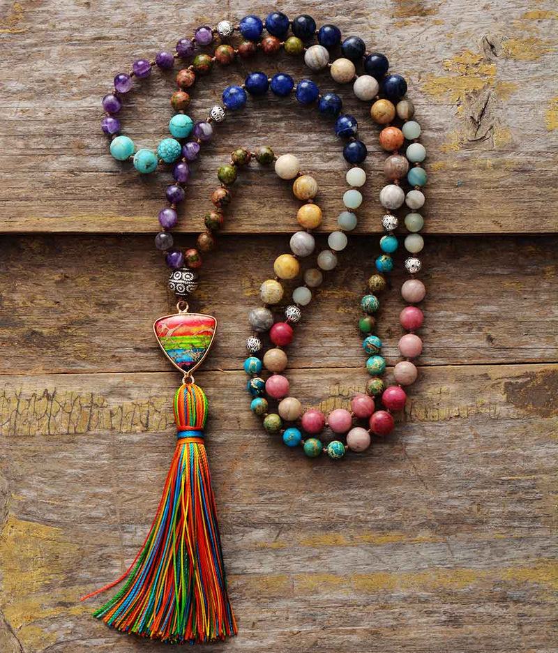 mala necklace, mala beaded necklace , meditation necklace, prayer mala