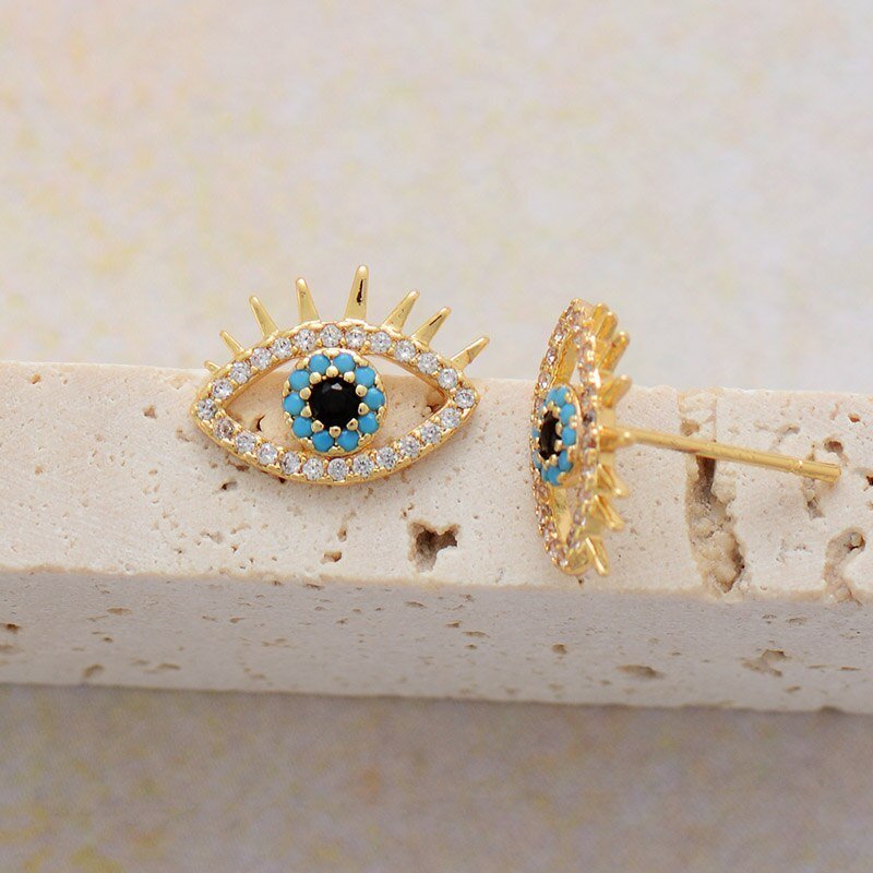 Evil Eyes Stud Earrings