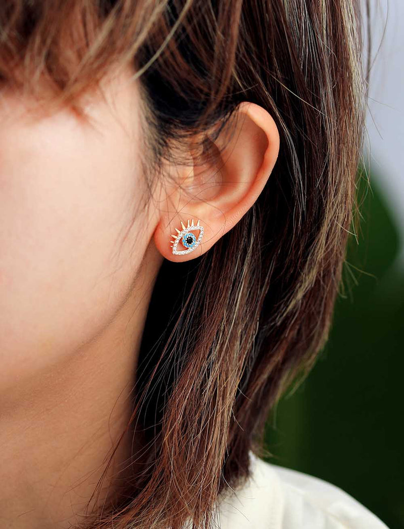 Evil Eyes Stud Earrings