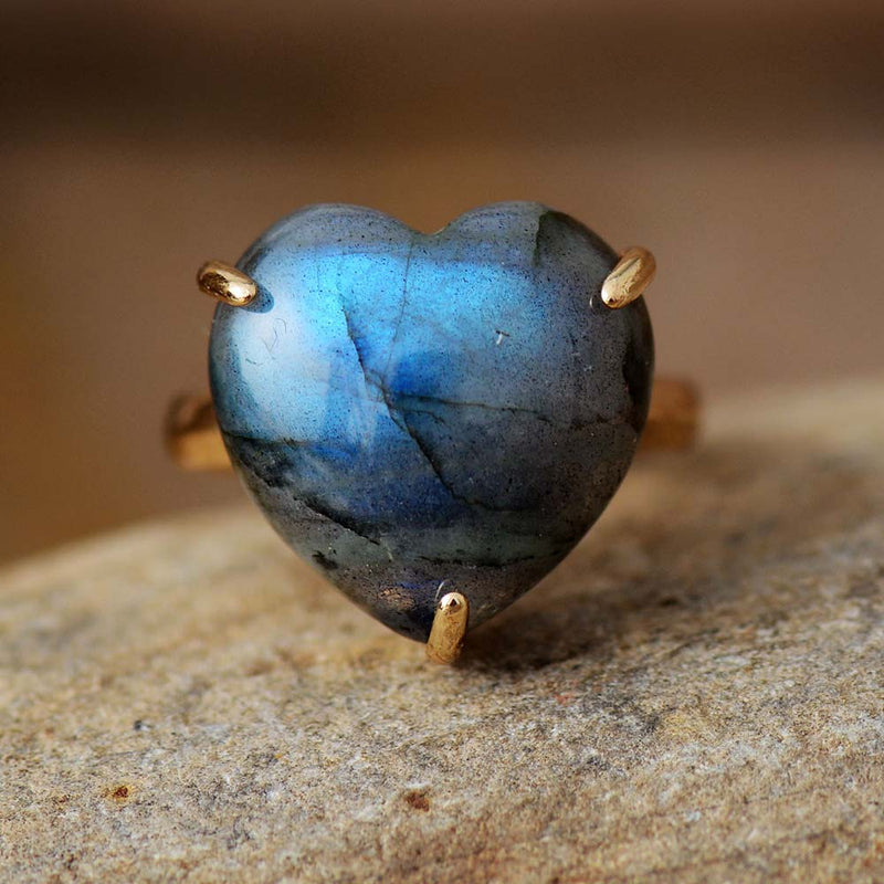 labradorite ring gold plated for sale