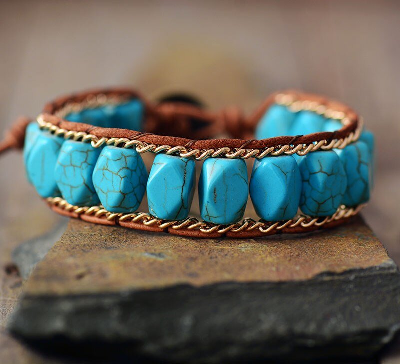 Feel Fresh Turquoise Leather Bracelet