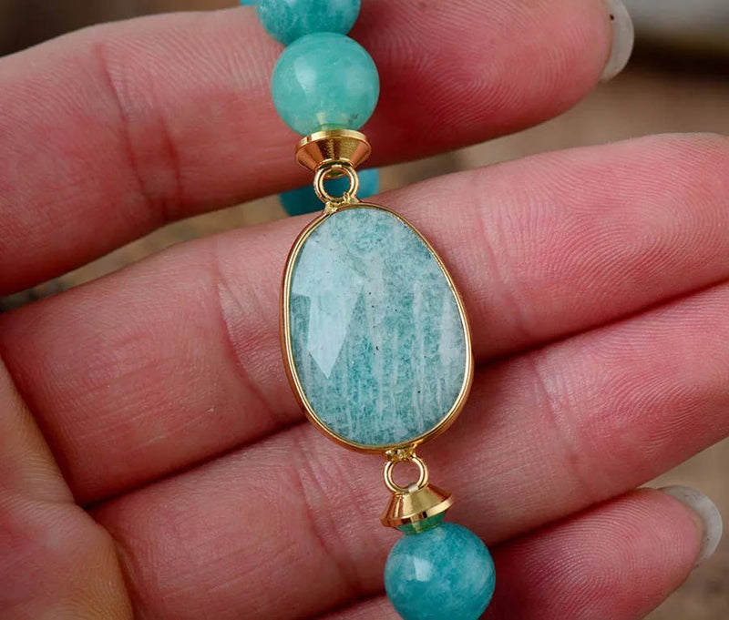 Amazonite Bracelet. Gemstones Bracelet. Amazonite stone. 