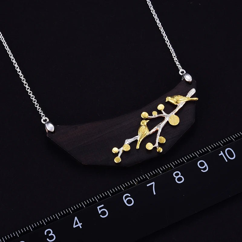 Lovely Birds on Branches Necklace