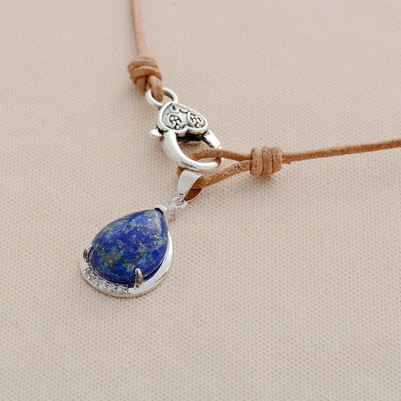 The Higher Mind - Lapis Lazuli Leather Necklace