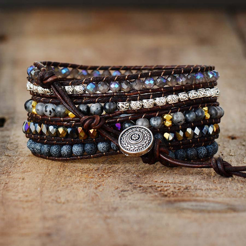 Determination - 5 Layer Black Onyx Wrap Bracelet