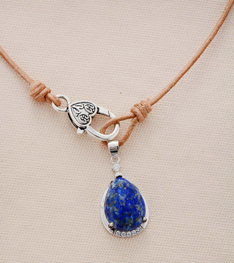 The Higher Mind - Lapis Lazuli Leather Necklace