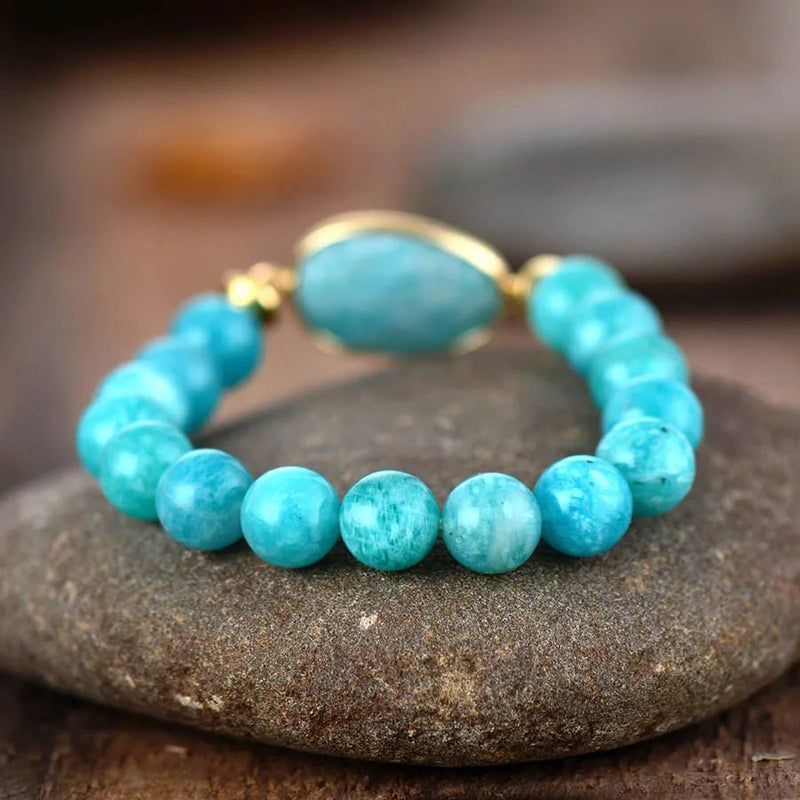 Amazonite Bracelet. Gemstones Bracelet. Amazonite stone.