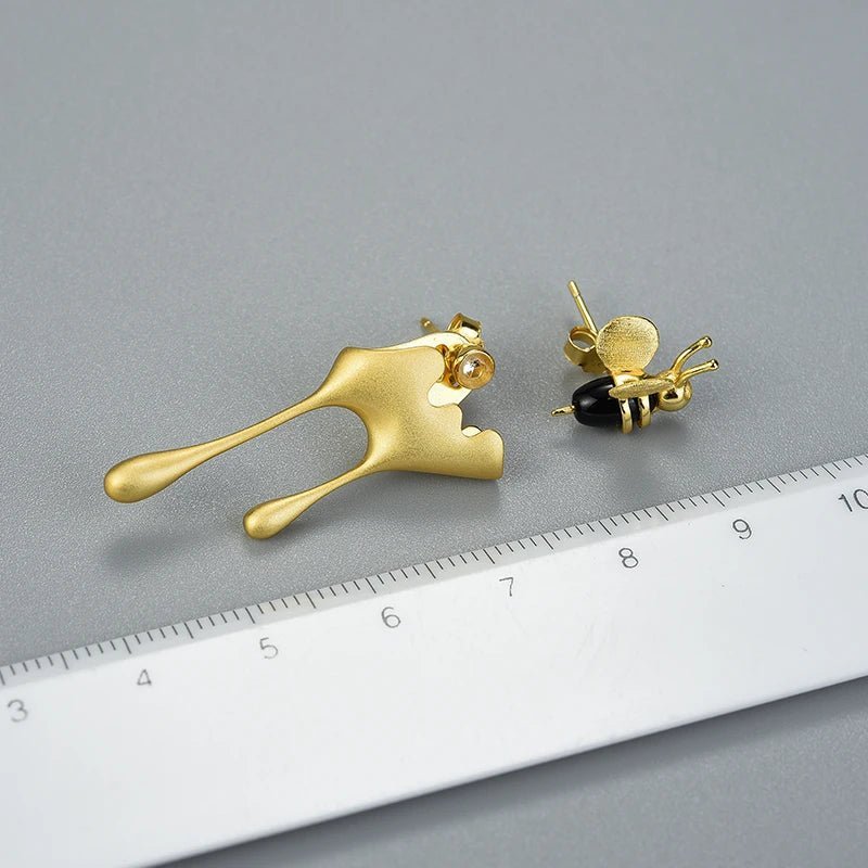 Bee and Dripping Honey Earrings