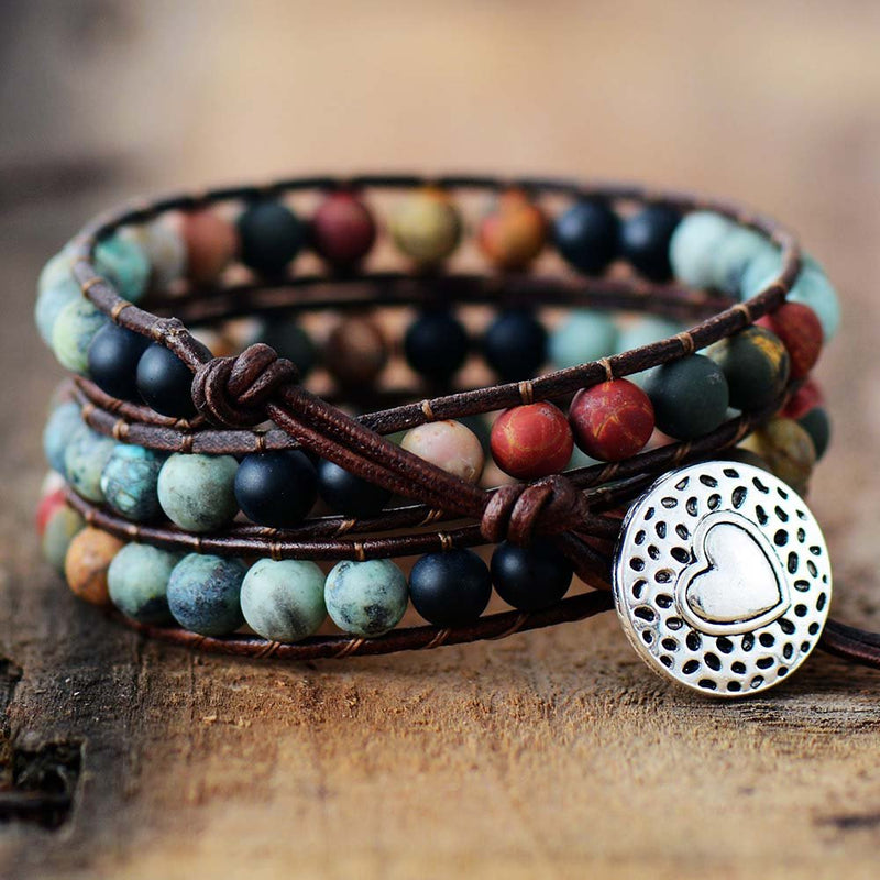 Be Present: Turquoise, Onyx and Jasper Bohemian. Spiritual Jewellery