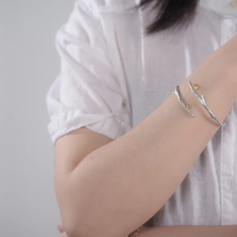 Bird on Branch Adjustable Bangle