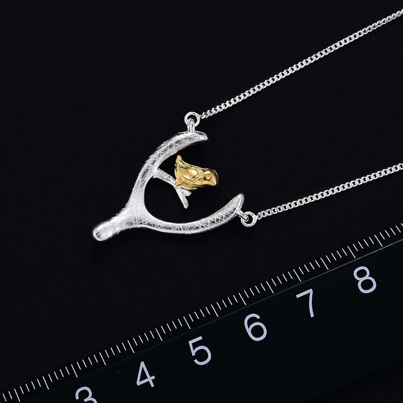 Bird and Wish Bone Necklace