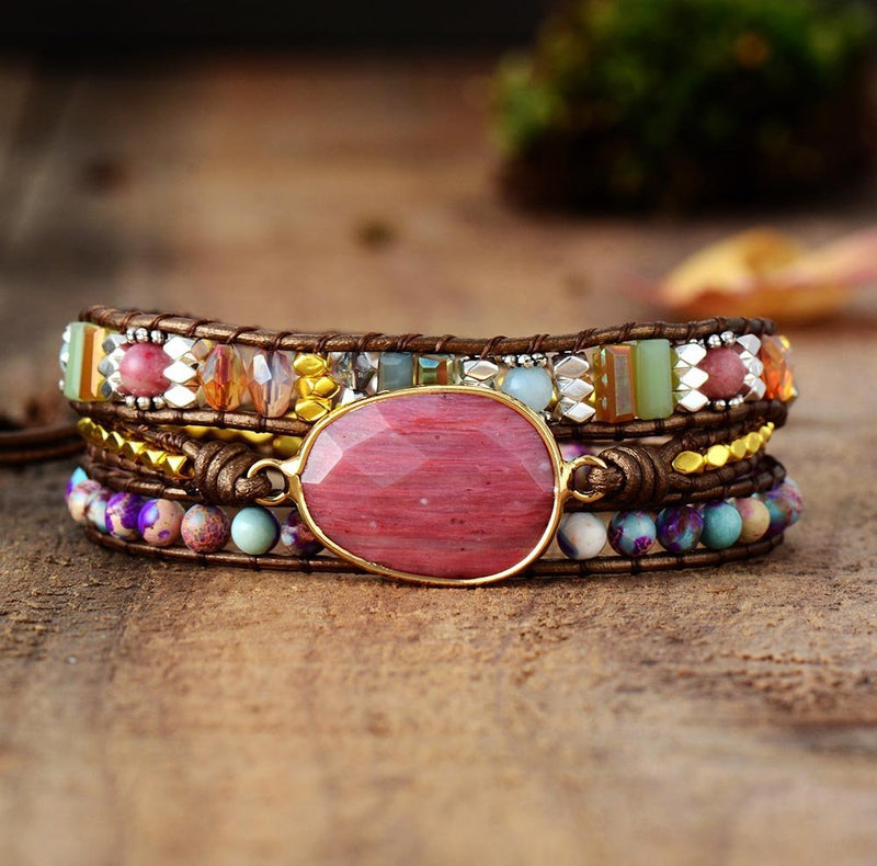 Contentment and Joy - Rhodonite Bracelet