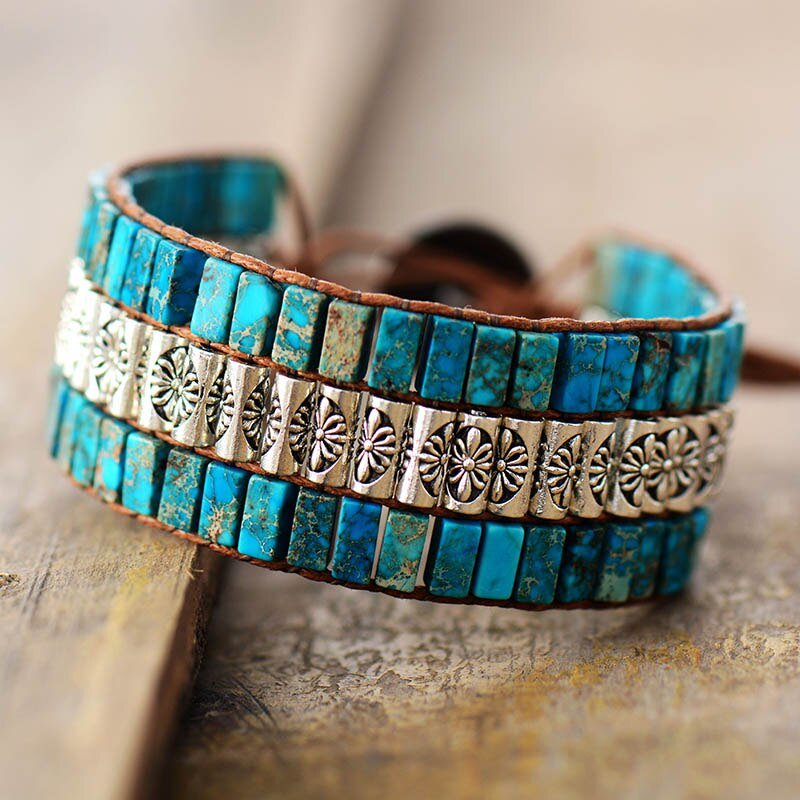 Great Strength - Triple Layer Turquoise Bracelet