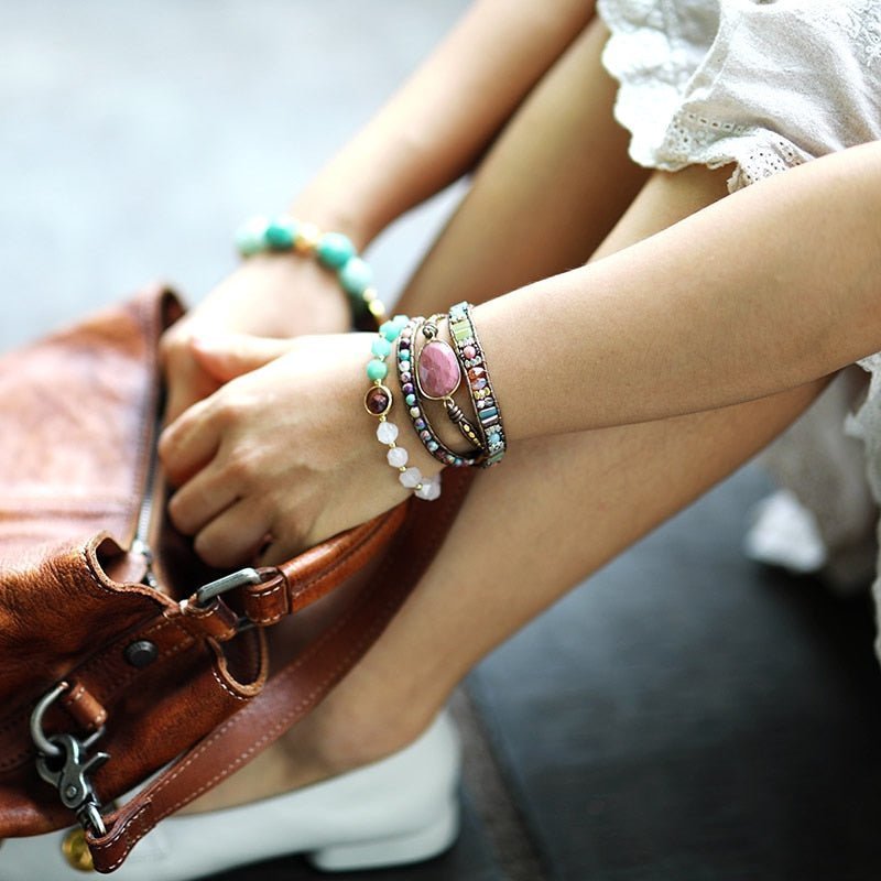 Contentment and Joy - Rhodonite Bracelet