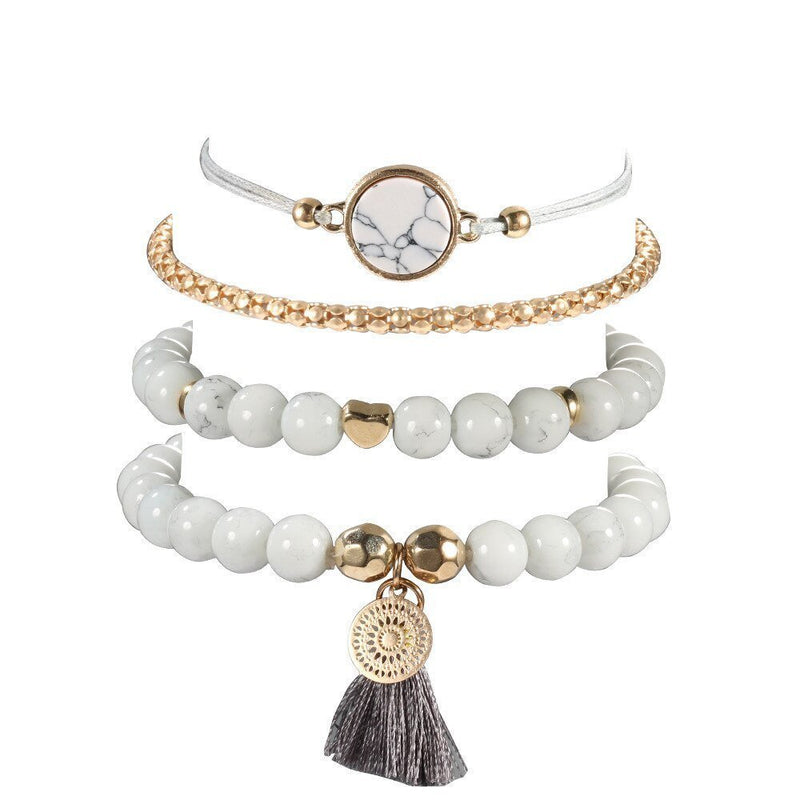 Focus - White Howlite 4PCS Bracelet