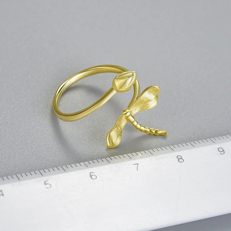 Dragonfly Lotus Ring