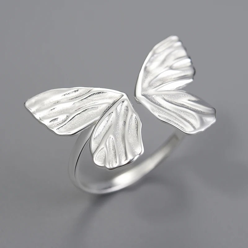 Butterfly Resizable ring. Adjustable. 18k gold plated and authentic sterling silver