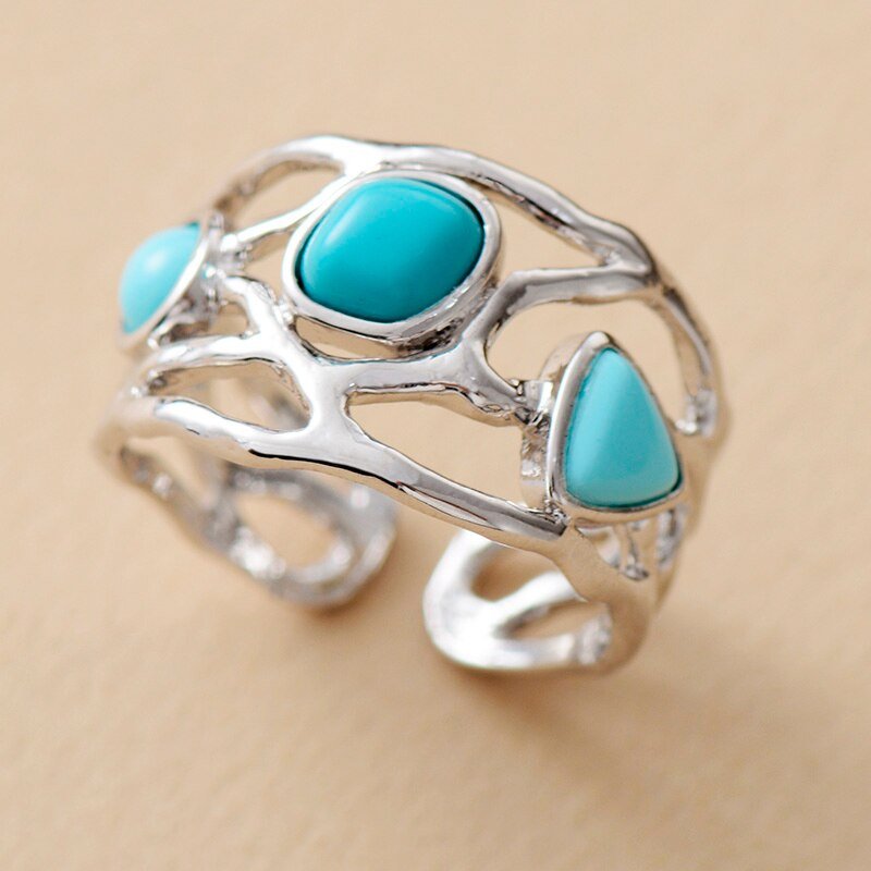 turquoise silver ring adjustable