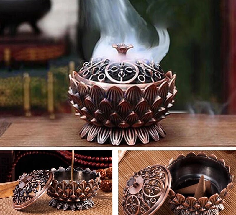 Incense burner. Spiritual cleansing. Incense Lotus dish