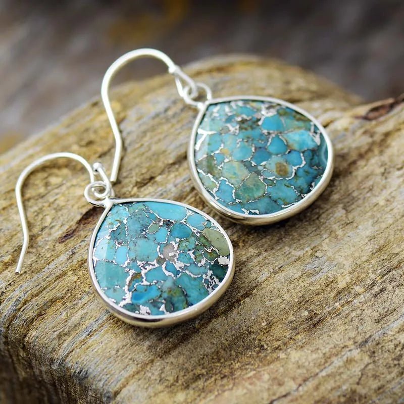 Be Sure - Turquoise Drop Earrings