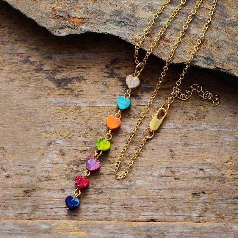 Chakra necklace. Gold Plated. 