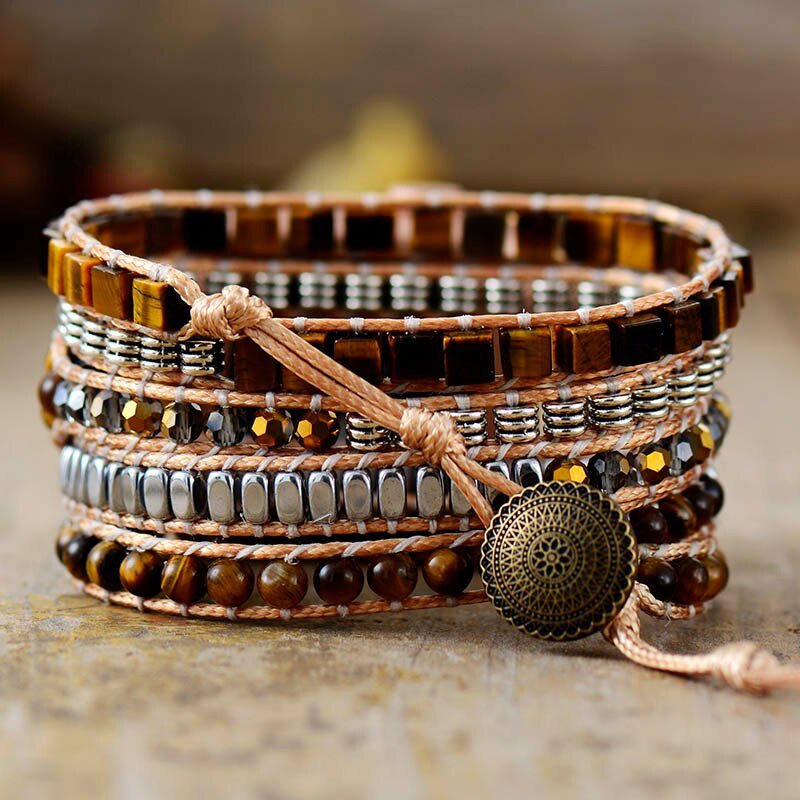 Vegan Rope ApleWatch Band - Tiger Eye