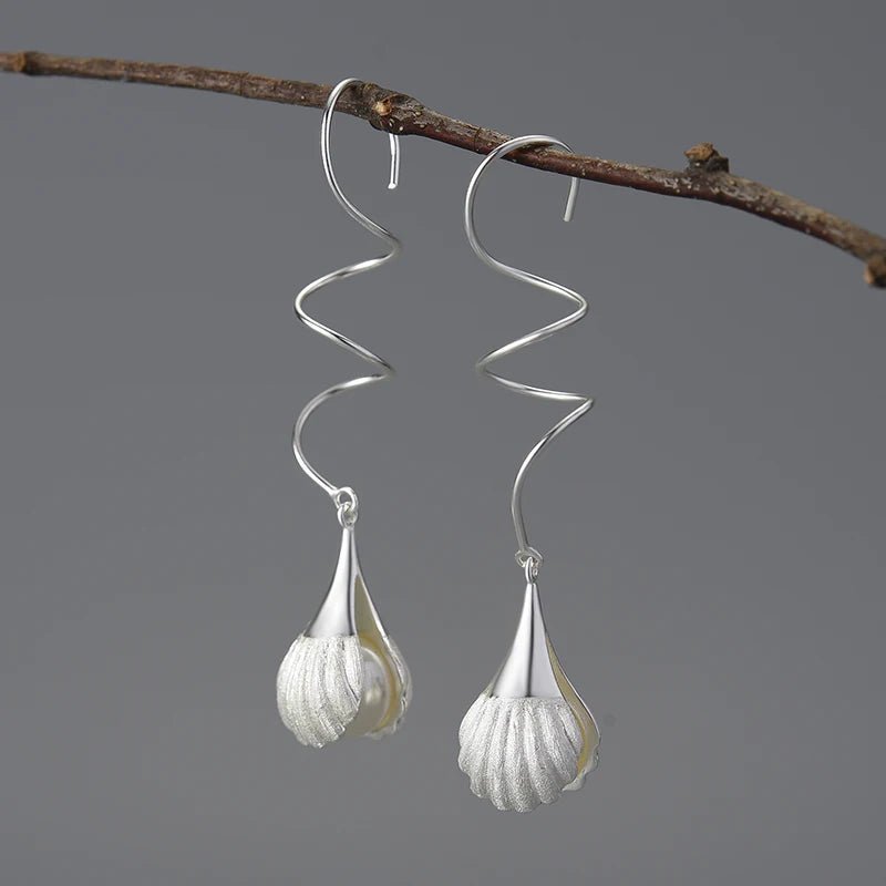 Mother of Pearl in Shells Dangle Earrings