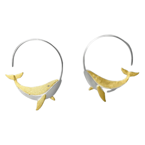 Whale Hoop Earring