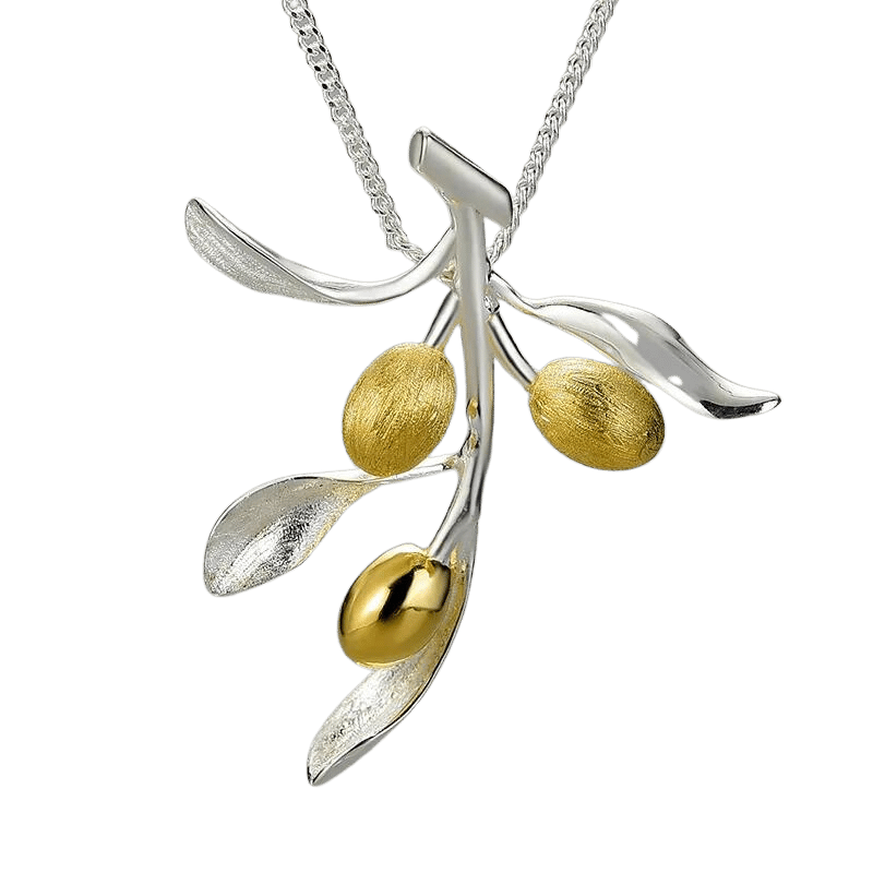 Olive Branches Pendant and Chain