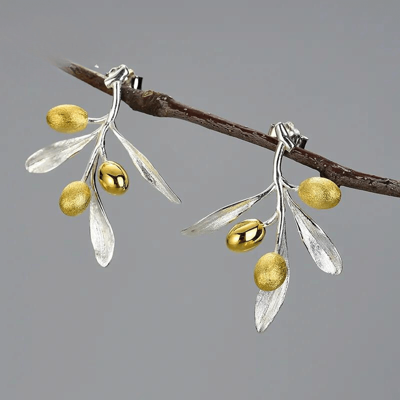 Olive Branches Earrings