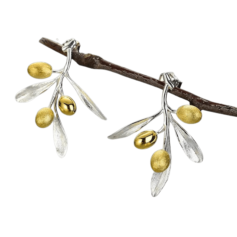 Olive Branches Earrings