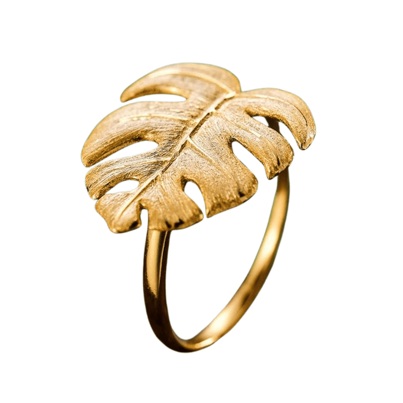 Monstera Leave Resizable Ring