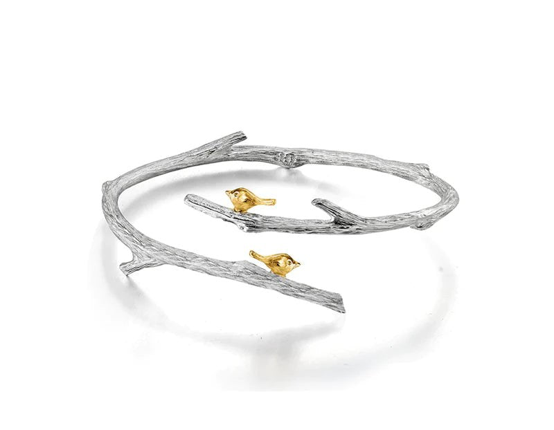 Bird on Branch Adjustable Bangle